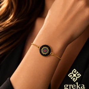 Pulsera de Circulo de microperla ajustable