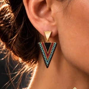 Aretes Microperla Triangular Grande