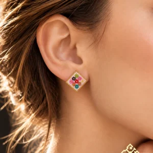 Broquel cuadrito flores